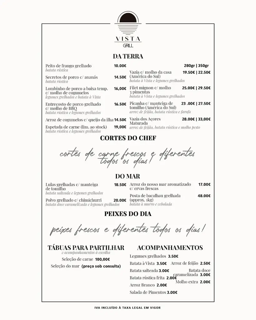 Menu_Vista Grill & Lounge_Porto Martins_immagine_2
