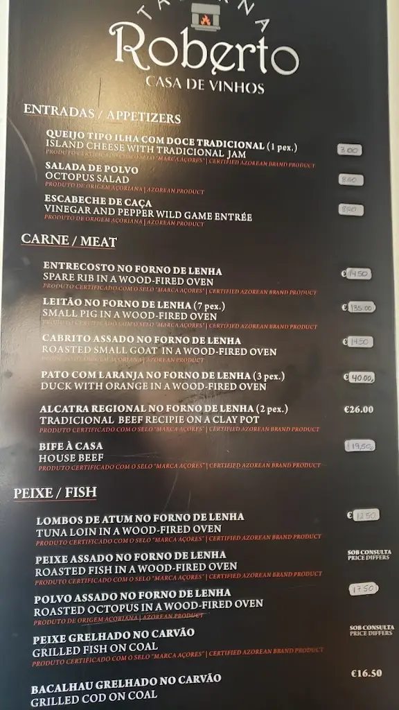 Menu_Restaurante Taberna Roberto_Feteira_immagine_4