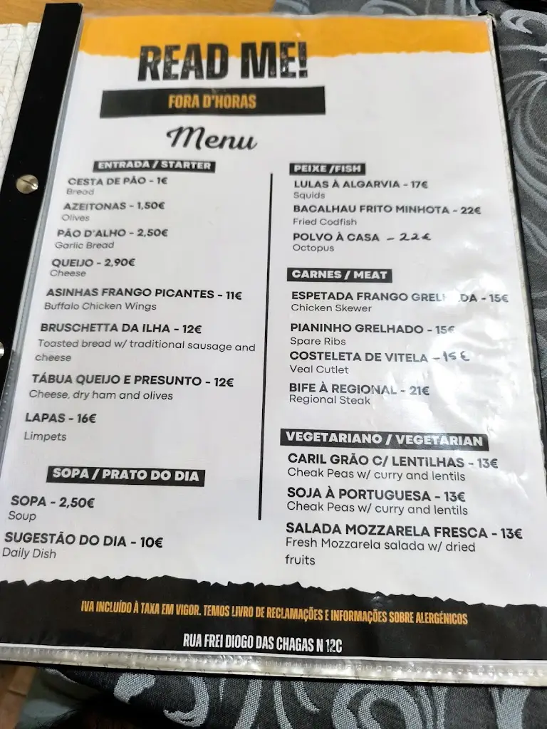 Menu_Snack Bar - Fora d'Horas_Santa Cruz das Flores_immagine_2