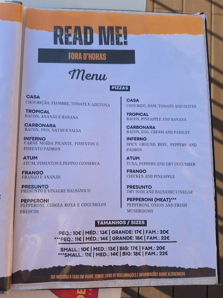 Menu_Snack Bar - Fora d'Horas_Santa Cruz das Flores_immagine_4