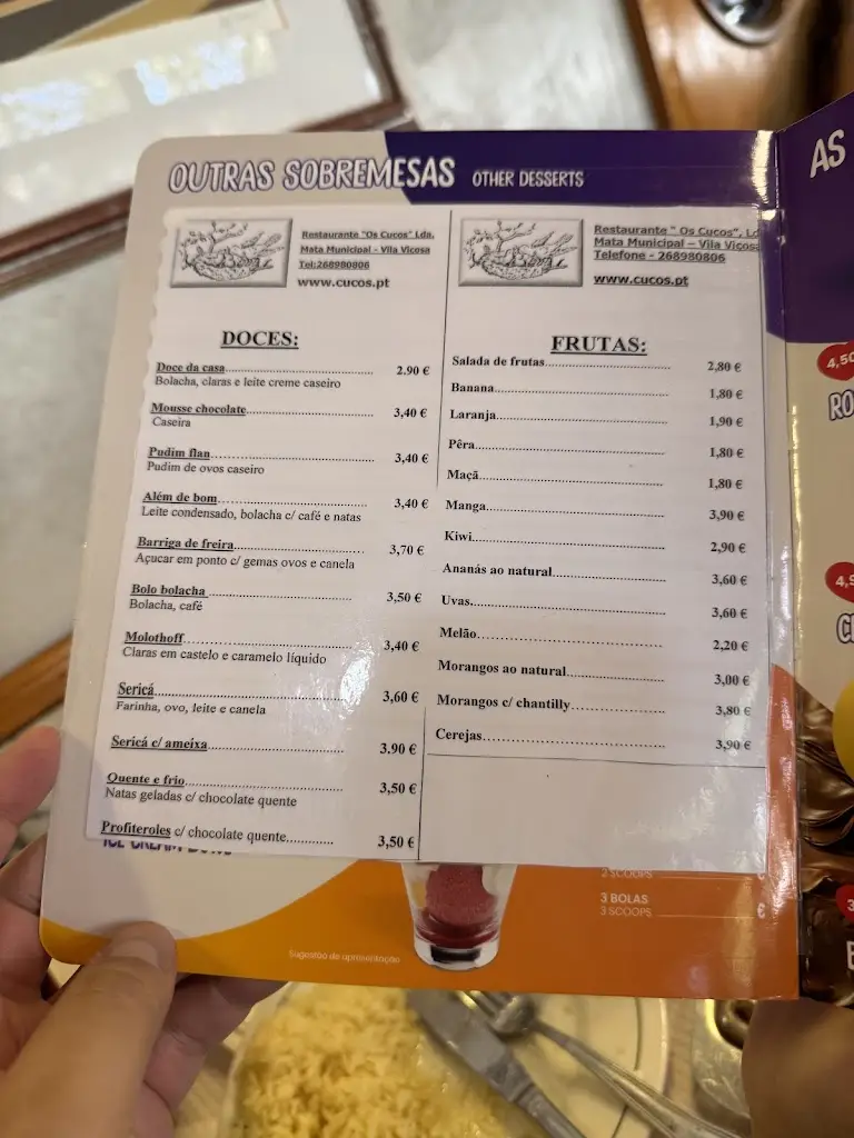 Menü_Os Cucos_Vila Viçosa_Bild_2