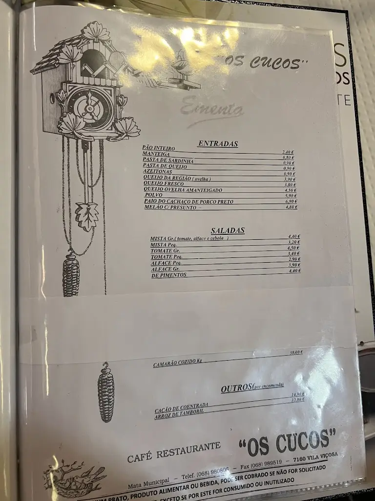Menü_Os Cucos_Vila Viçosa_Bild_4