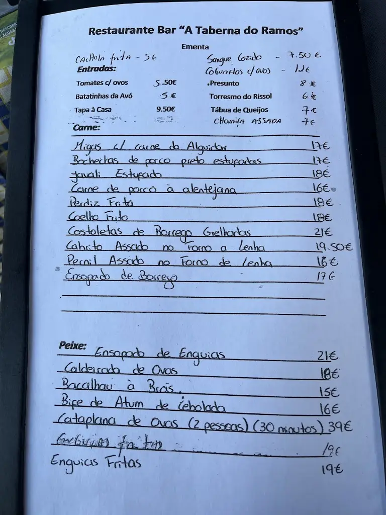 Menu_A Taberna do Ramos_Alcoutim_immagine_2