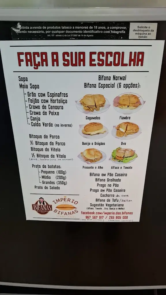 Menu_Império das Bifanas_Vendas Novas_immagine_1