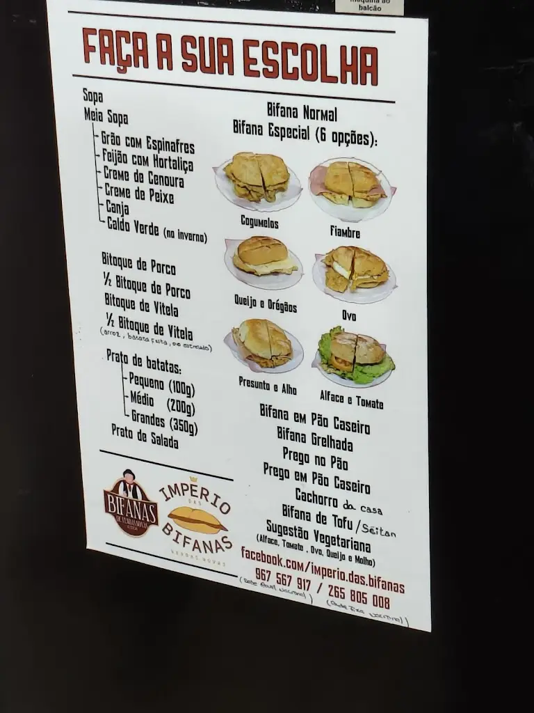 Menu_Império das Bifanas_Vendas Novas_immagine_3