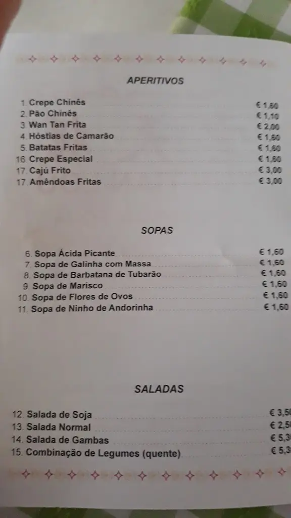 Menü_Restaurante chinês Yun Tian Lou_Vendas Novas_Bild_4