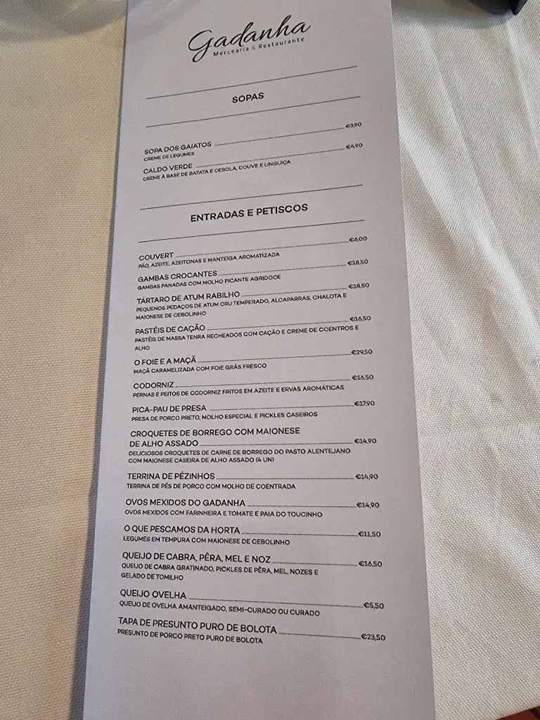 Menu_Mercearia Gadanha - Estremoz_Estremoz_immagine_2