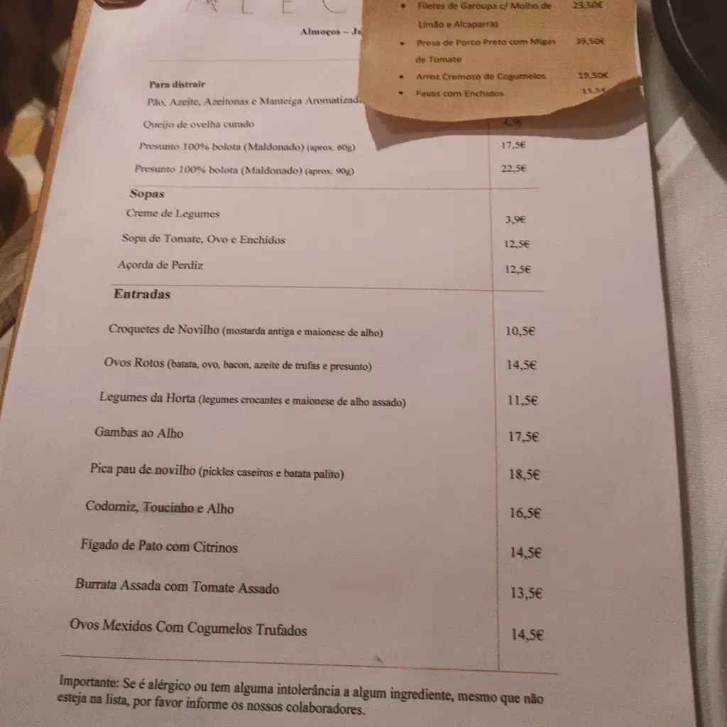 Menu_Restaurante Alecrim_Estremoz_immagine_1