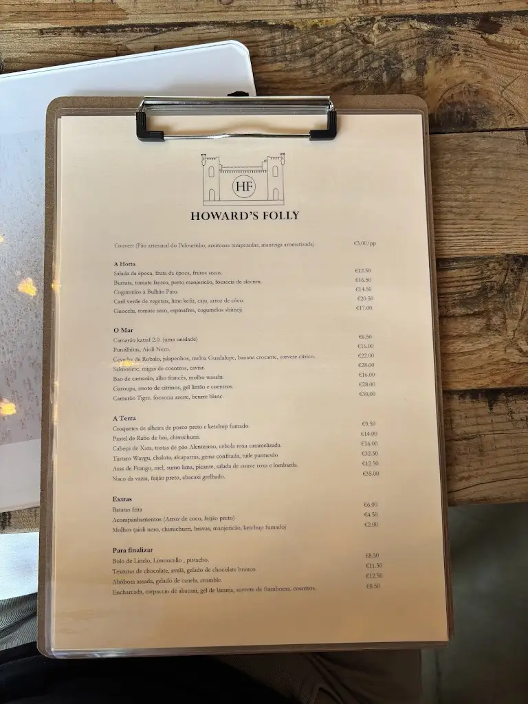 Menu_Howard's Folly_Estremoz_immagine_2