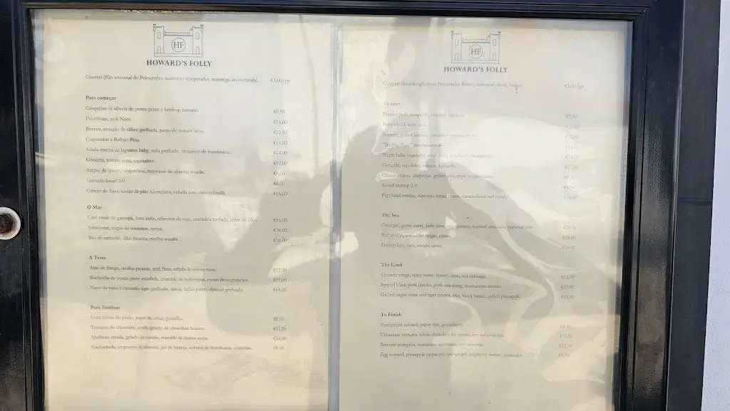 Menu_Howard's Folly_Estremoz_immagine_3