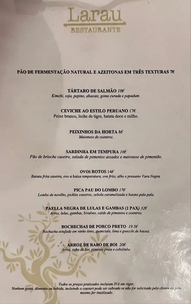 Menu_Restaurante Larau_Estremoz_image_1