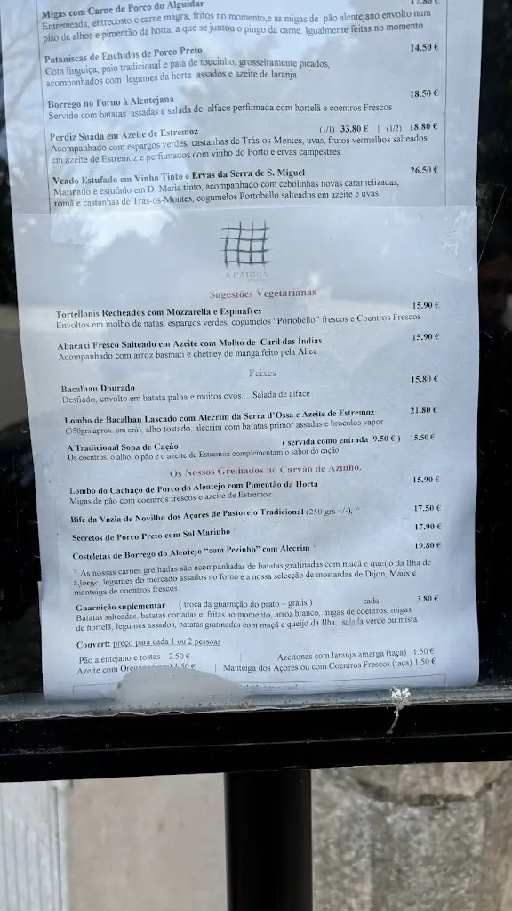 Menu_A Cadeia Bué Pequenina_Estremoz_immagine_1