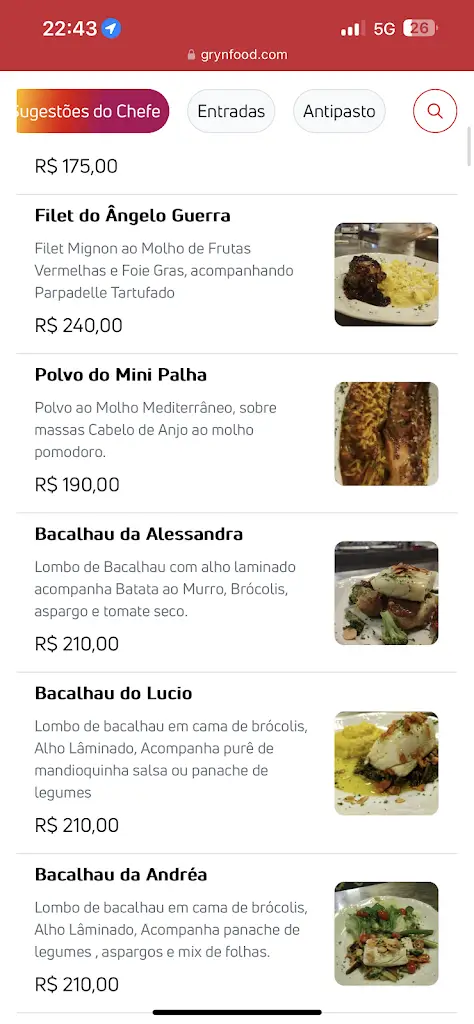 Menu_Casa del Mar_Albufeira_immagine_2