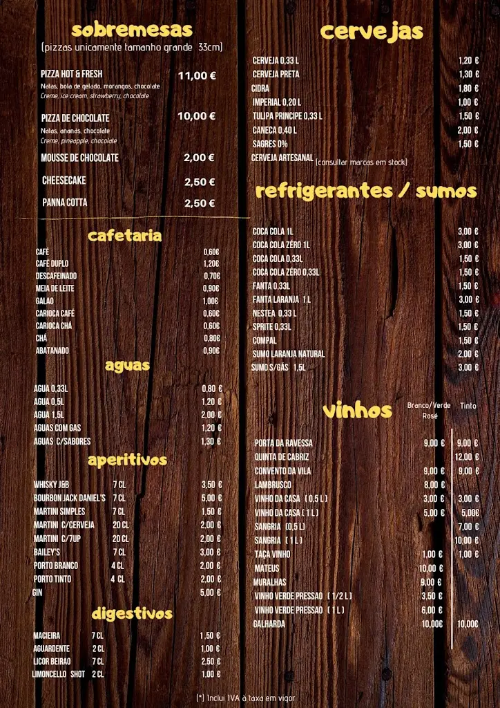 Menu_Pizzaria Forno D'Ouro TÁBUA_Tábua_immagine_2