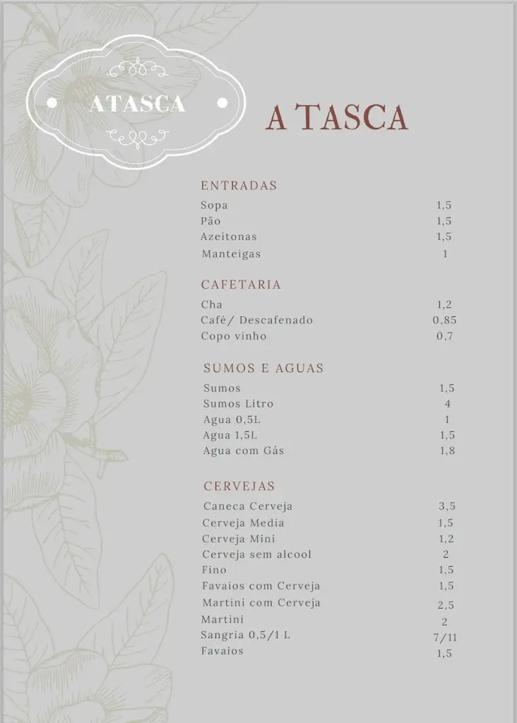 Menu_Restaurante ATasca da lena_Tábua_immagine_3