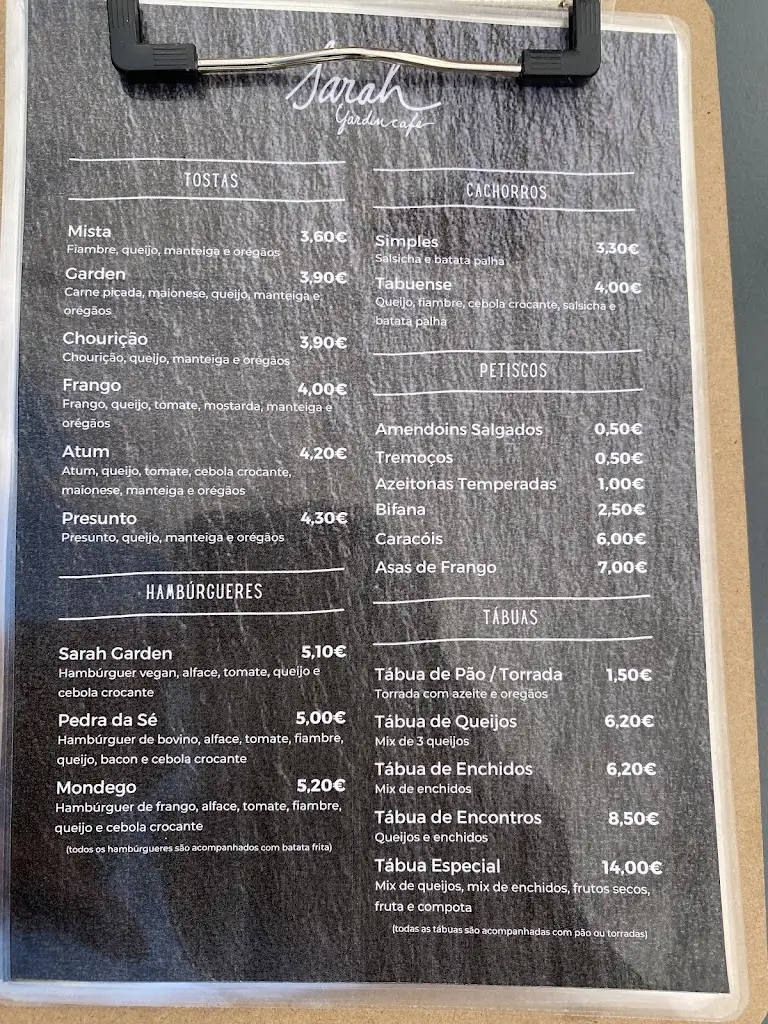 Menu_Sarah Garden Café_Tábua_image_1