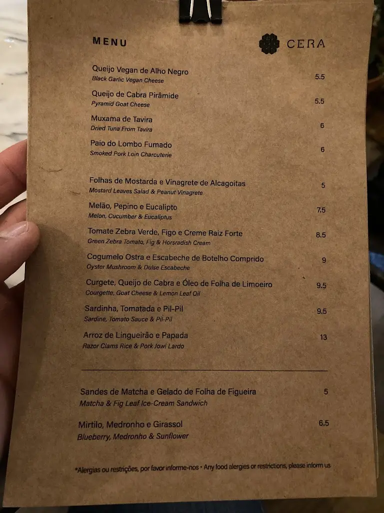 Menu_Cera - Bistro & Bar_Aljezur_immagine_4