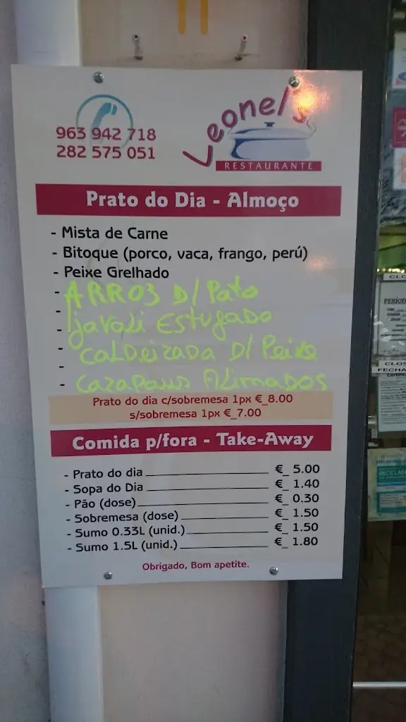 Menu_Restaurante Leonel's_Algoz_immagine_2