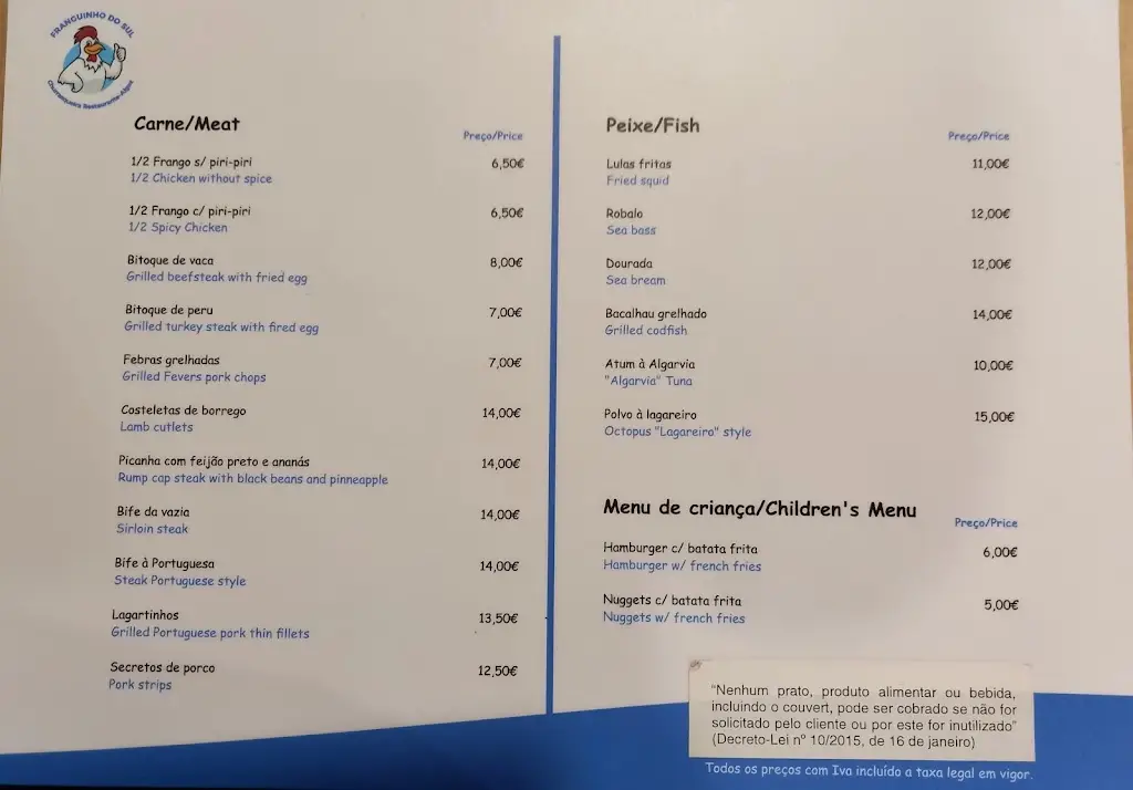 Menu_Franguinho do Sul_Algoz_immagine_1