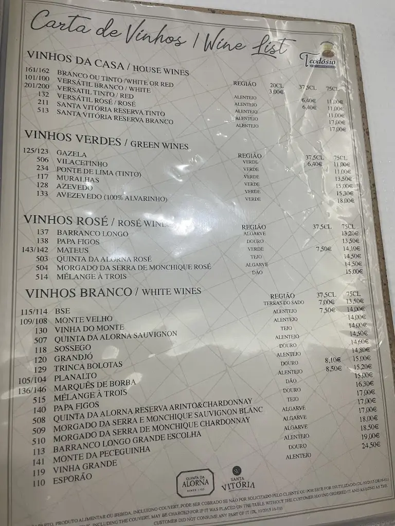 Menu_Restaurante O Teodósio_Algoz_immagine_2