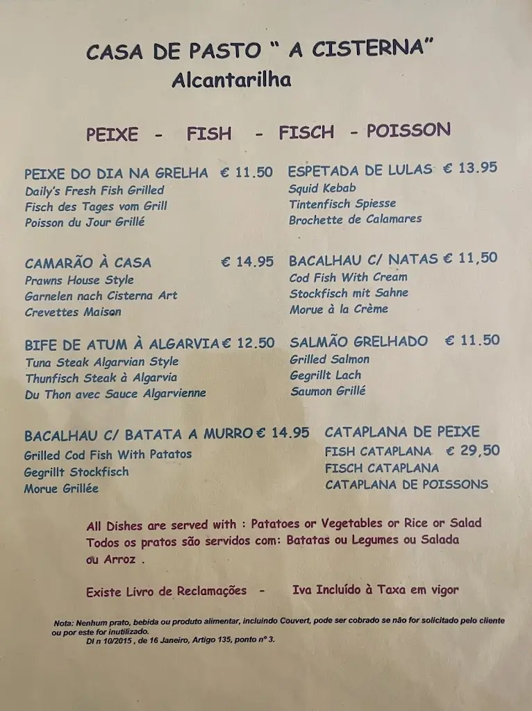 Menü_Casa de Pasto A Cisterna_Alcantarilha_Bild_3