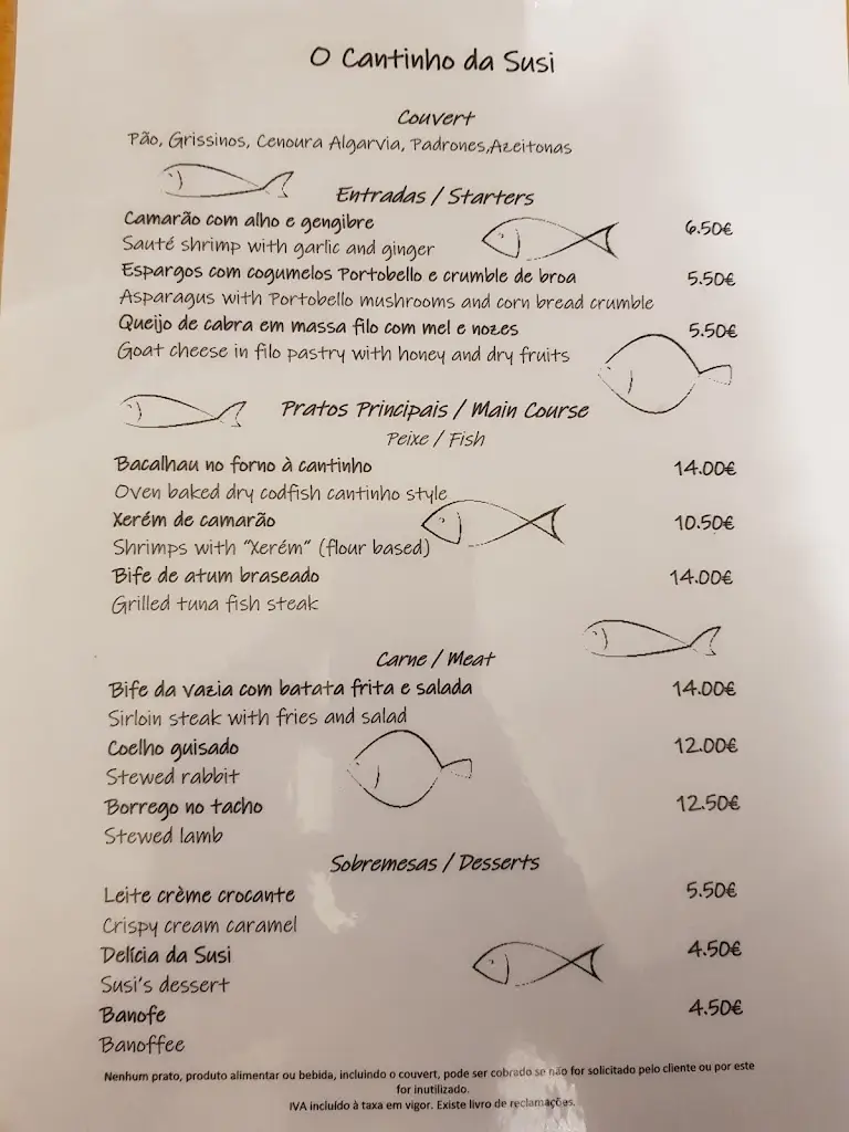 Menu_Restaurante O cantinho da Susi_Alcantarilha_immagine_4
