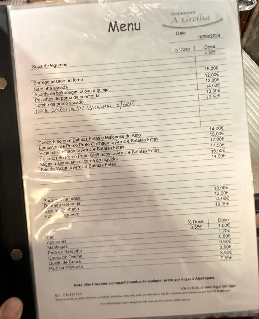 Menu_A Grelha_Reguengos de Monsaraz_immagine_2