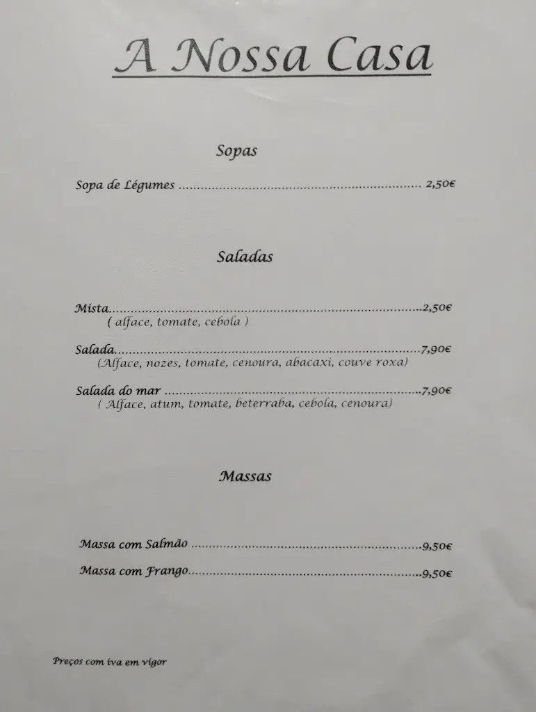 Menu_Restaurante A Nossa Casa_Reguengos de Monsaraz_immagine_1
