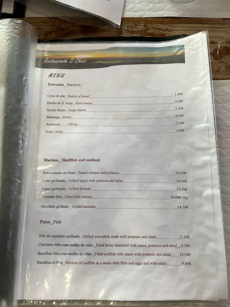 Menu_Restaurante O Chico_Mosteiros_immagine_4