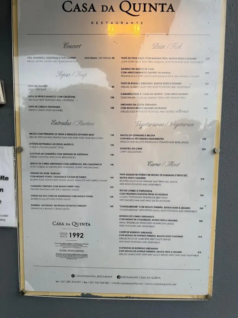 Menu_Restaurante Casa da Quinta_Almancil_immagine_1