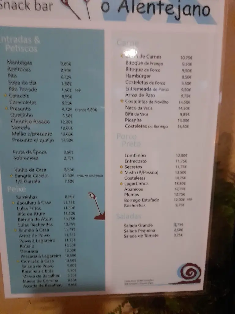 Menu_Restaurante O Alentejano_Estômbar_immagine_1