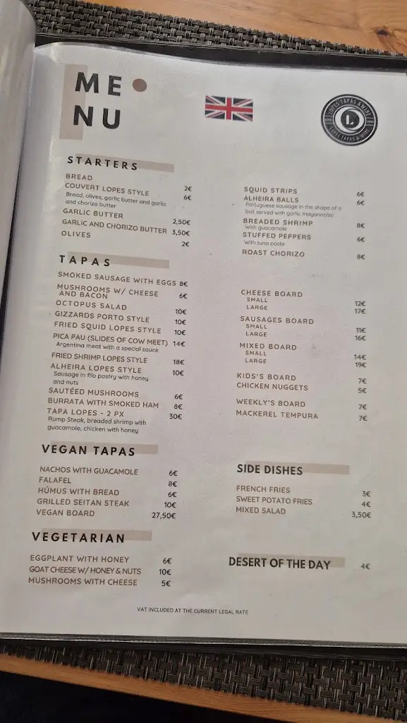 Menu_Restaurante Lopes Tapas & Wine_Armação de Pêra_immagine_2