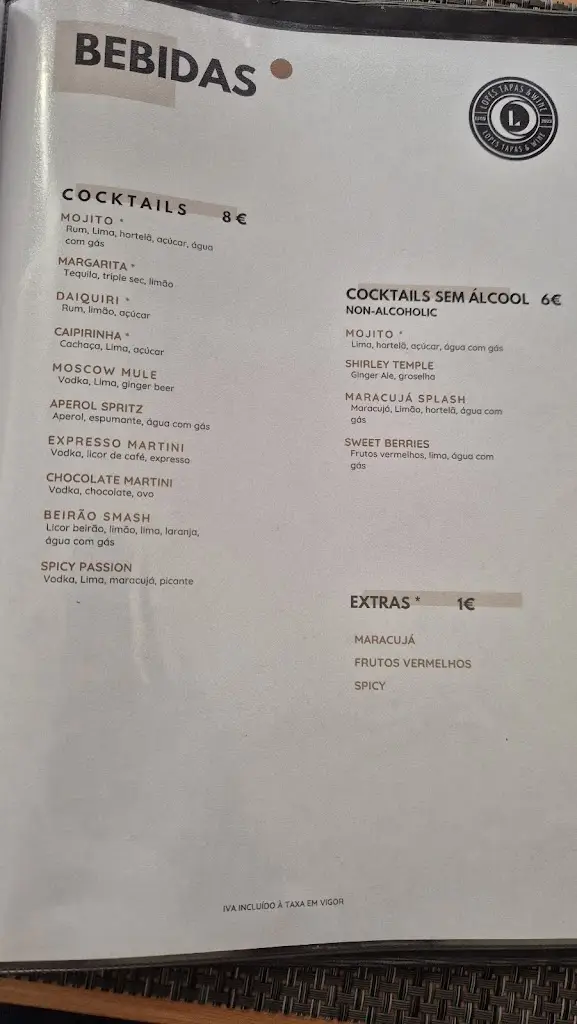 Menu_Restaurante Lopes Tapas & Wine_Armação de Pêra_immagine_3