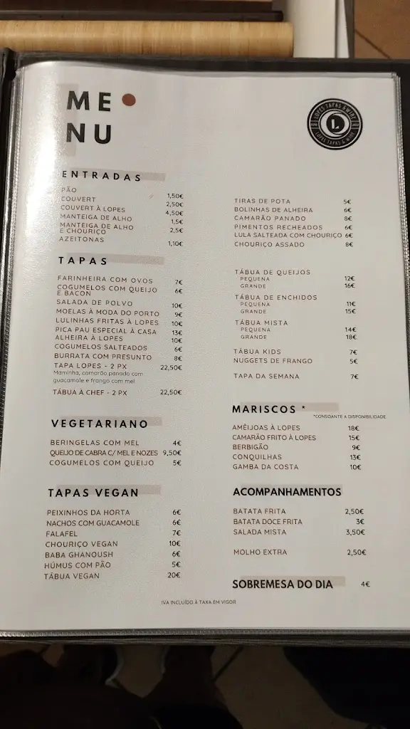 Menu_Restaurante Lopes Tapas & Wine_Armação de Pêra_immagine_4