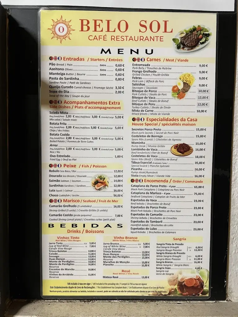 Menu_O Belo Sol_Estói_imagen_1