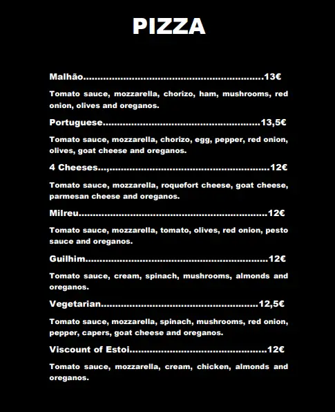 Menu_Pizzaria Montenegro em Estoi_Estói_immagine_3