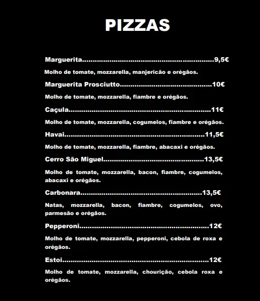 Menu_Pizzaria Montenegro em Estoi_Estói_immagine_4