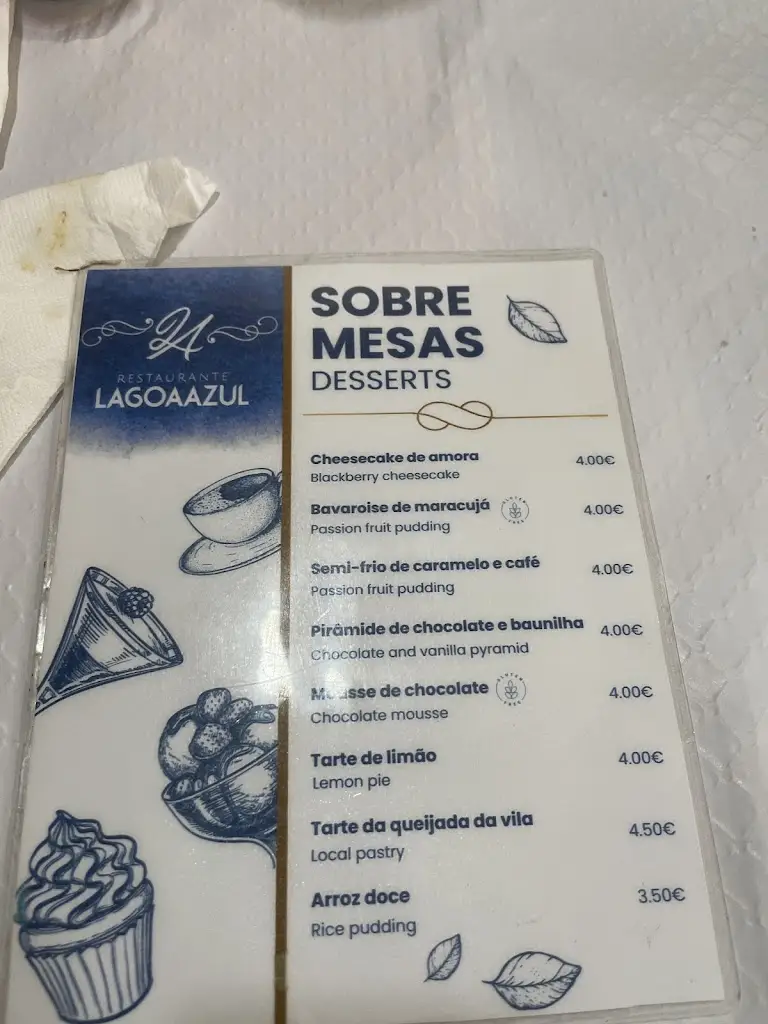 Menu_Lagoa Azul Restaurant_Mosteiros_immagine_1