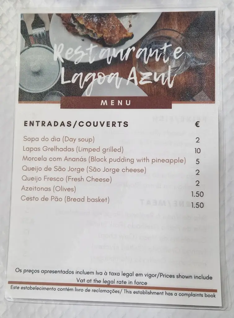 Menu_Lagoa Azul Restaurant_Mosteiros_immagine_4