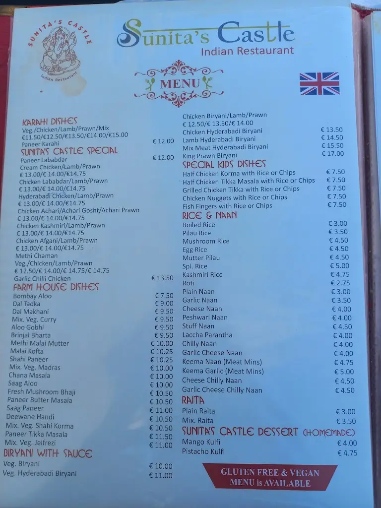 Menu_Sunita's Castle_Bensafrim_imagen_1