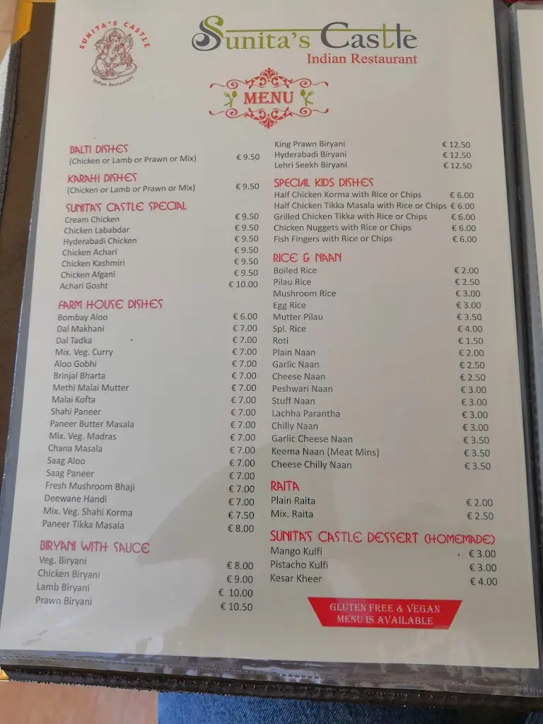 Menu_Sunita's Castle_Bensafrim_imagen_3