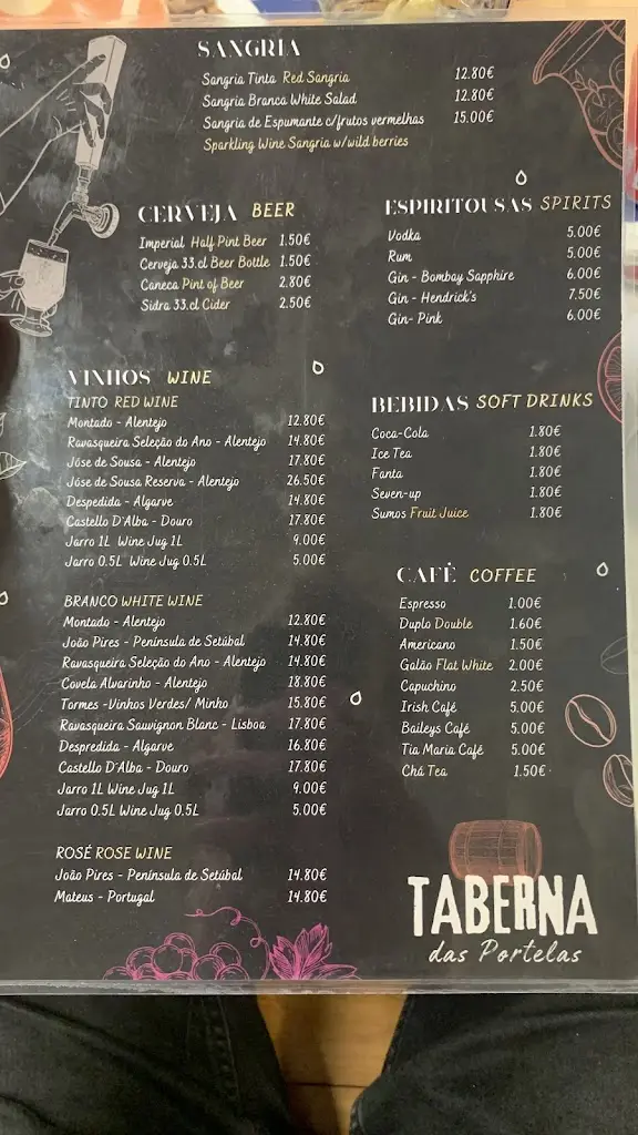 Menu_Restaurante Taberna das Portelas_Bensafrim_immagine_2