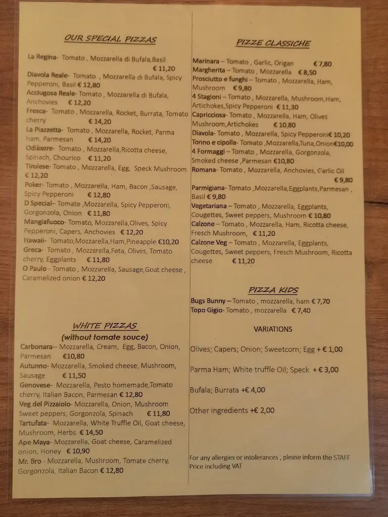 Menu_La Piazzetta Pizzeria Italiana_Bensafrim_immagine_2