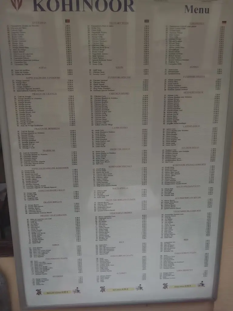 Menu_Restaurant Kohinoor_Bensafrim_immagine_1