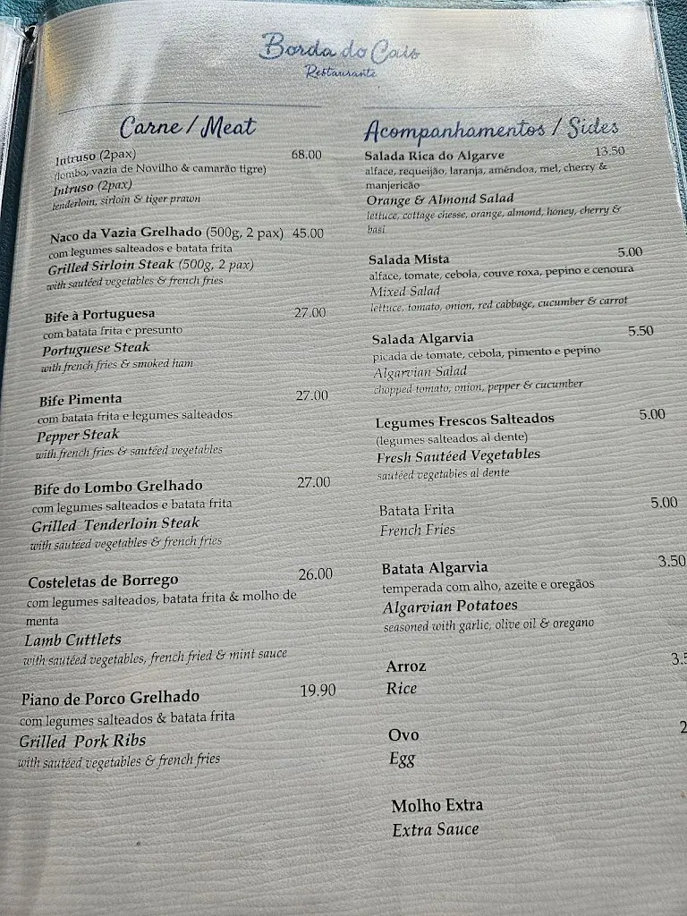 Menu_Restaurante Borda do Cais_Ferragudo_immagine_4