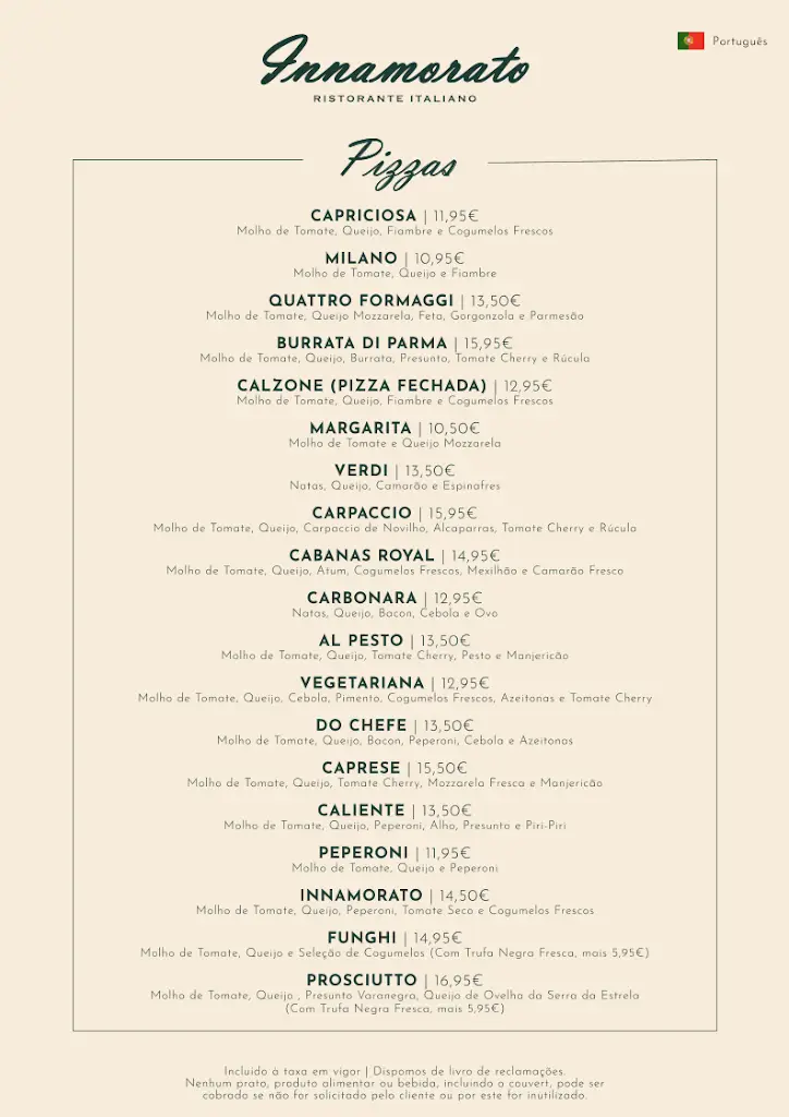 Menu_Innamorato - Cabanas de Tavira_Cabanas de Tavira_immagine_1