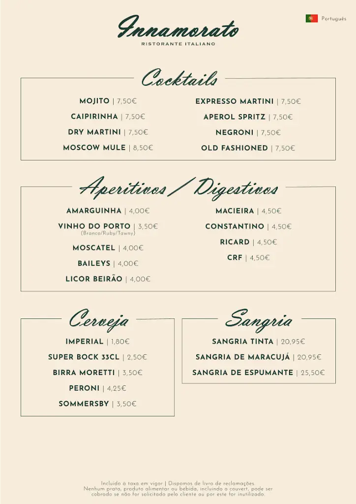 Menu_Innamorato - Cabanas de Tavira_Cabanas de Tavira_immagine_4