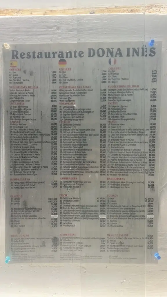 Menu_Restaurante Dona Inês_Cabanas de Tavira_immagine_1