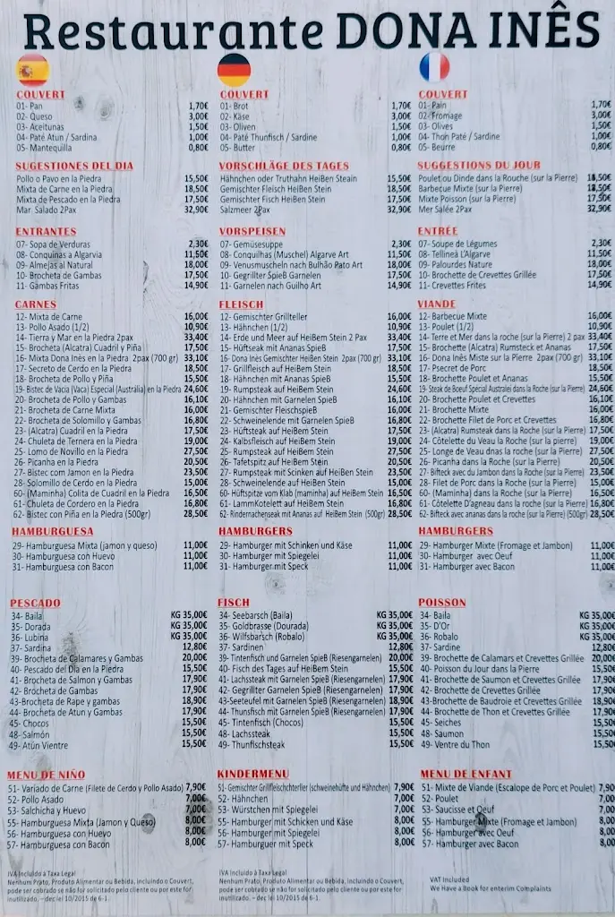 Menu_Restaurante Dona Inês_Cabanas de Tavira_immagine_3