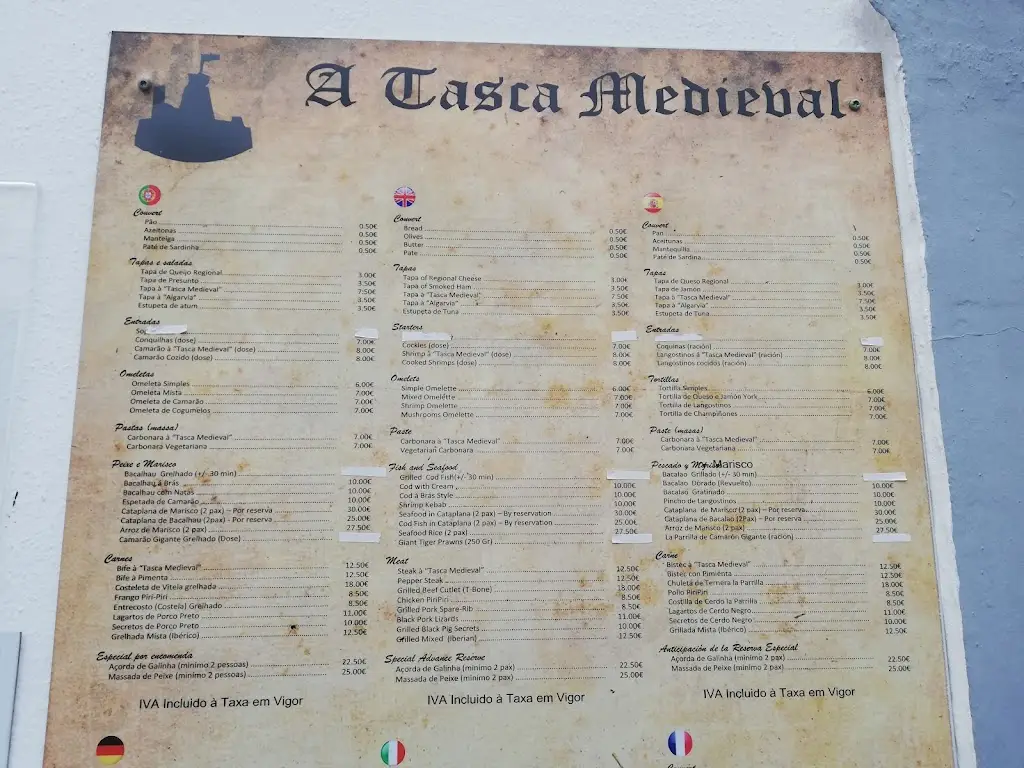 Menü_A Tasca Medieval_Castro Marim_Bild_1